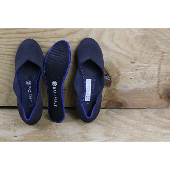 Rothy's Flats Womens 9 Black Ballet Flats Round Toe Slip Ons Shoes - Picture 6 of 7